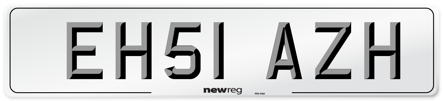 EH51 AZH Number Plate from New Reg